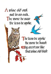 note-77 A wise old owl